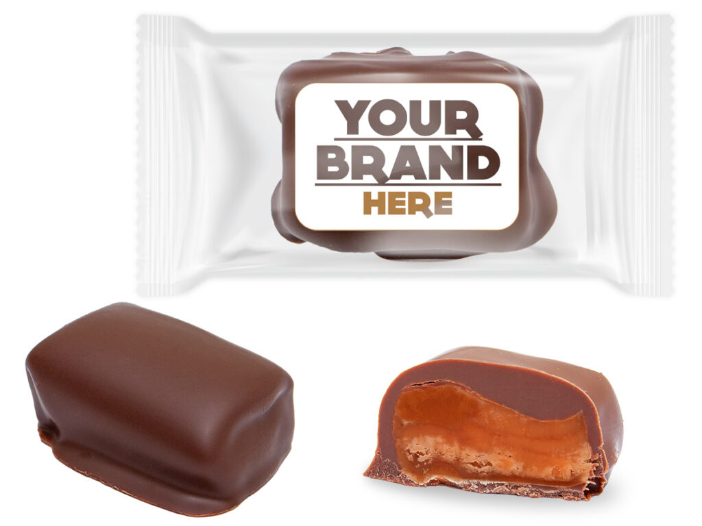 Personalizowana krówka w saszetkach foliowych z nadrukiem firmowym