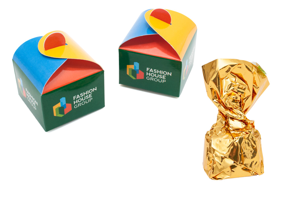 Personalizowane czekoladki w pudełkach z nadrukiem