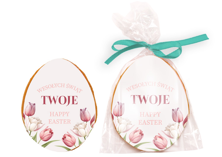 Ciastko Pisanka Midi z masą cukrową i nadrukiem reklamowym