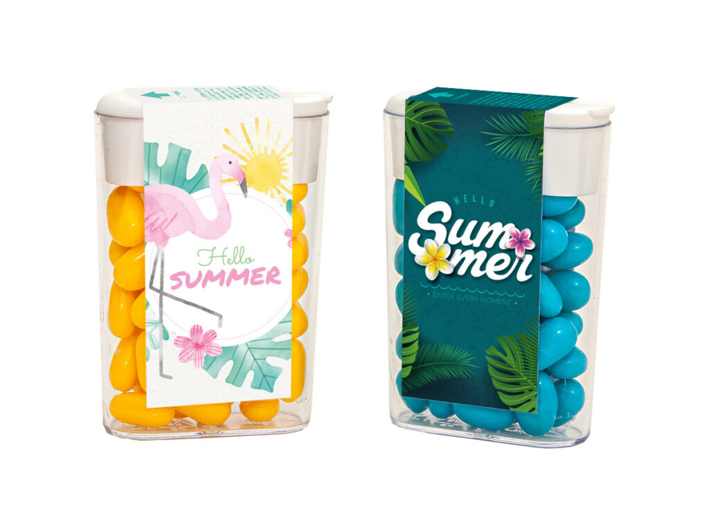 Upominek firmowy – drażetki TAK-TAK z logo klienta i nadrukiem reklamowym