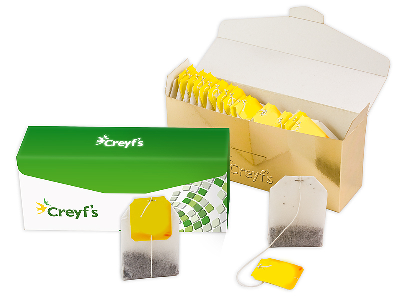 Herbata Lipton w pudełku z białego kartonu z personalizowanym nadrukiem