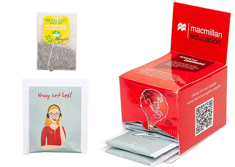 Tea Box z 12 saszetkami czarnej herbaty Lipton z firmowym nadrukiem reklamowym