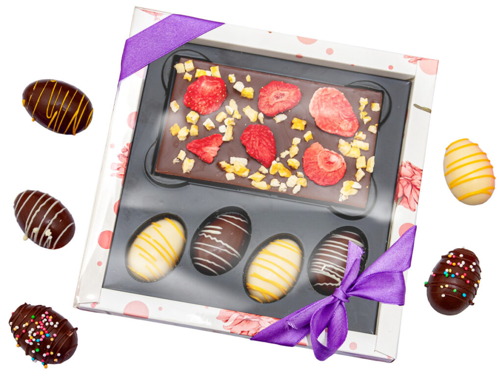 Wielkanocny zestaw czekoladek z logo firmy