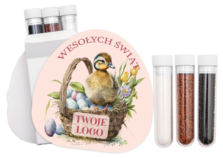 Koszyczek z przyprawami świątecznymi z nadrukiem reklamowym