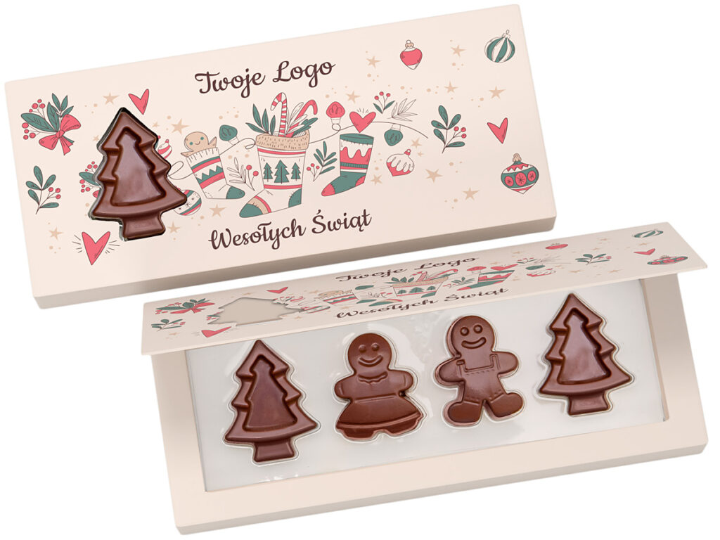 Personalizowany zestaw bożonarodzeniowy z czekoladkami