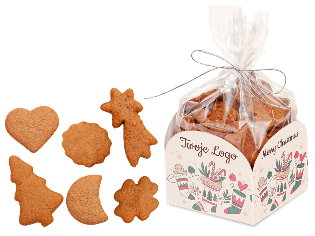 Świąteczne pierniczki w pudełku z personalizowanym nadrukiem,