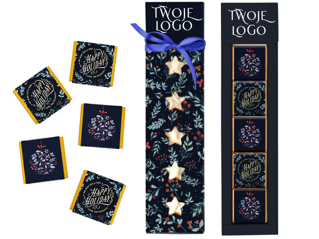 Belgijskie czekoladki z indywidualnym nadrukiem reklamowym