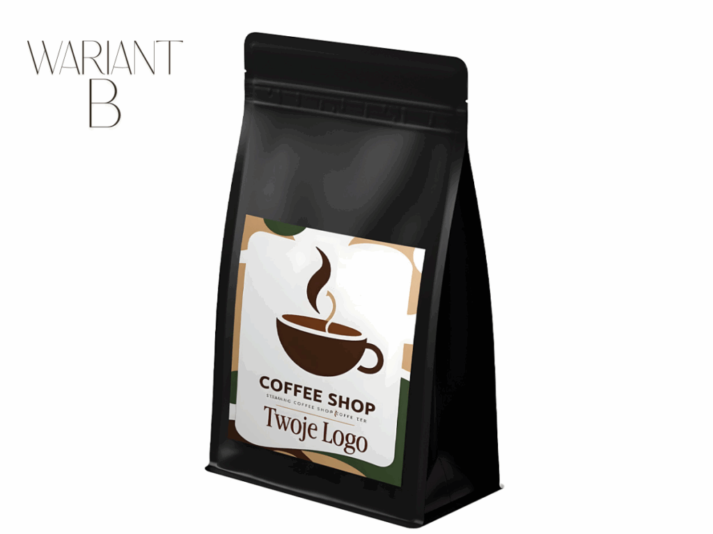 Reklamowa kawa Arabika w eleganckim opakowaniu z etykietą